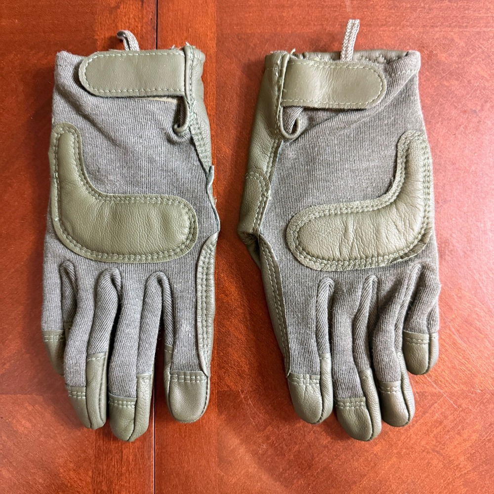 HWI Gear Combat Gloves Capacitive-Advanced Type II Kevlar Leather Green Medium